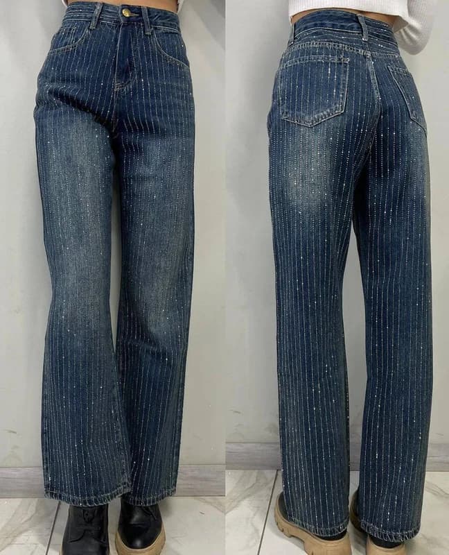 джинсы со стразами