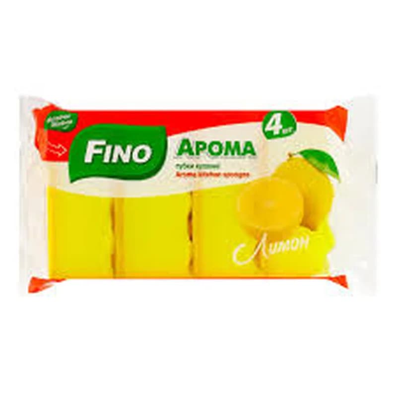 Fino kitchen sponges Special effect Aroma Lemon, 4 pcs.